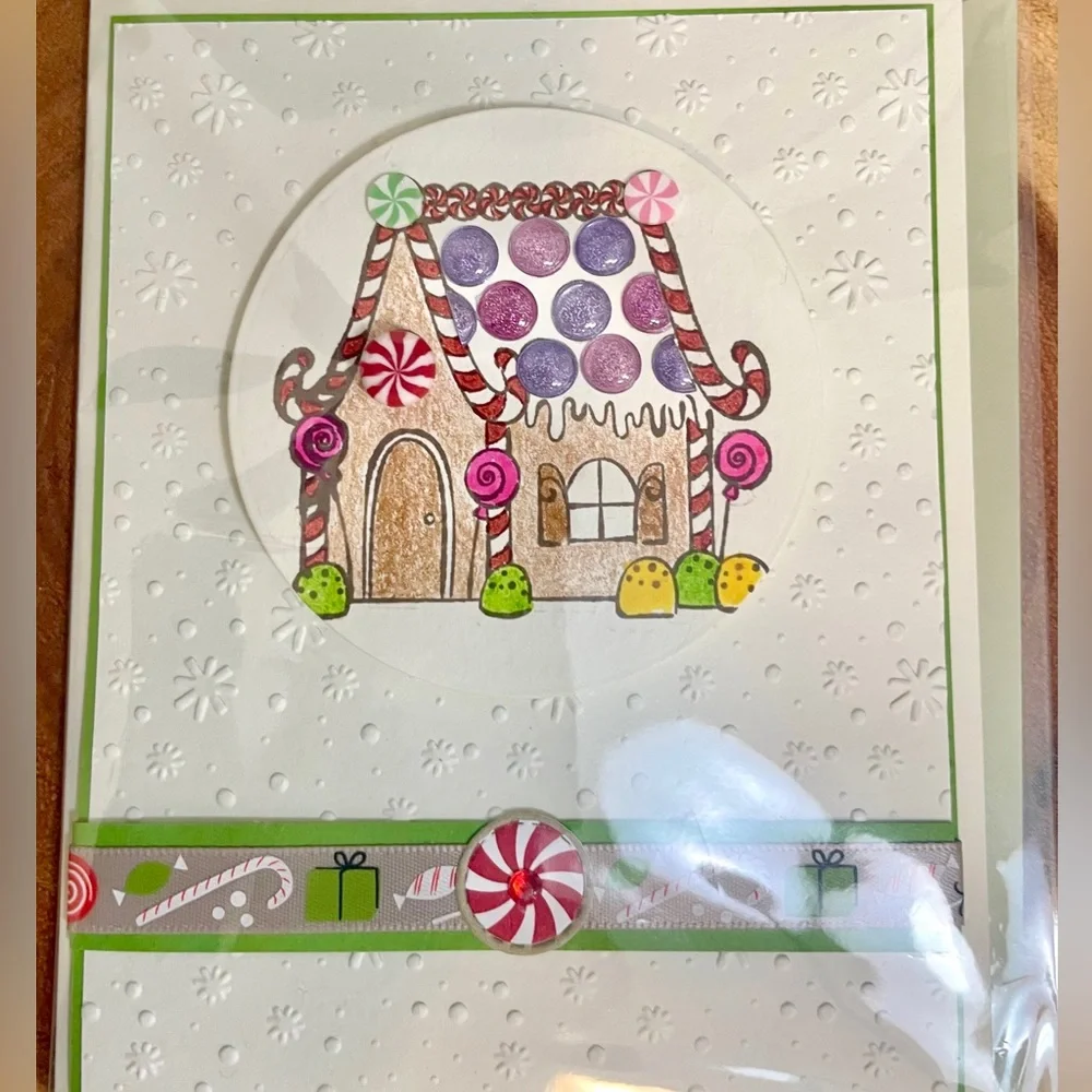 Handmade Christmas Greeting Cards - Gingerbread Theme - Set of 3 Assorted